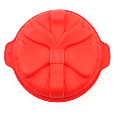 China Viable Mold Bakeware Oven Baking Tools Silicone Cake Pan For Bow Cake Pizza Chiffon Cake for sale