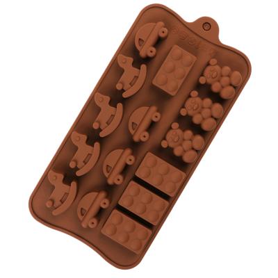 China Sustainable Candy Trojan Horse Cake Mold Cake Decorations Silicone Chocolate Molds for sale