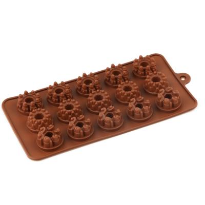 China Viable Flower Candy Mold Ice Cream Tray Baking Cake Decorations Silicone Hot Chocolate Molds for sale