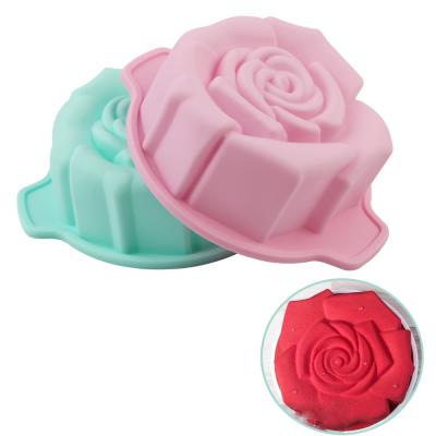 China Viable Single Hole Bun Rose Mousse Mold Cake Celebration For Silicone Cake Mold for sale