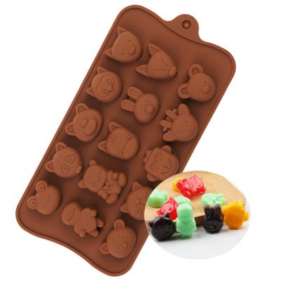 China Viable Variety of Animal Candy Mold Cake Decorations Silicone Chocolate Baking Molds for sale