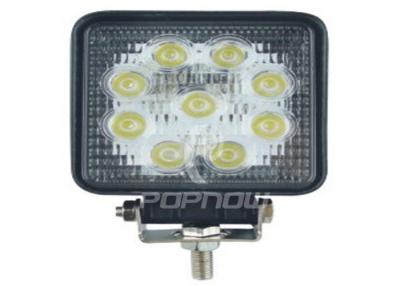 China Square 27W LED Work Lights 12V , 6000K Car Work Lights For Police Car for sale