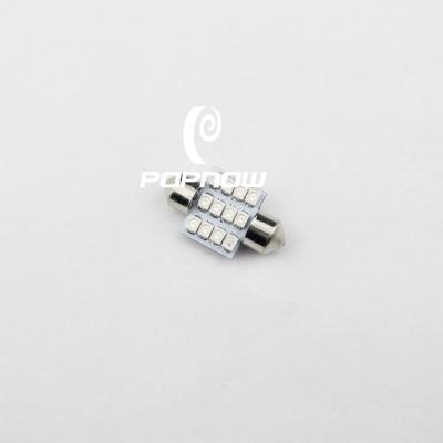 Chine Rouge 31MM 12 ampoules automatiques de SMD 3528 LED, dôme de LED/ampoules de carte à vendre