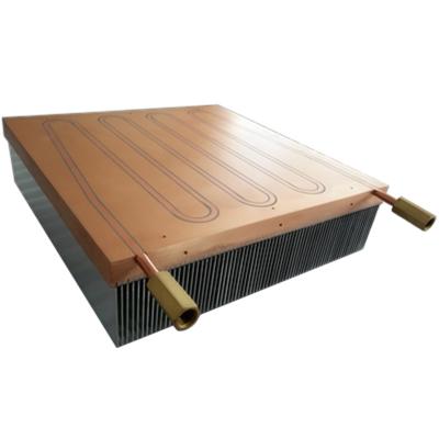 China Electric Cooling Water Cooling Fins Radiator Copper Tube Cold Plate for sale