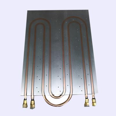 China Refrigeration Parts Factory Supply Liquid Cooled Heat Exchanger Cold Plate With Embedding Copper Tube for sale