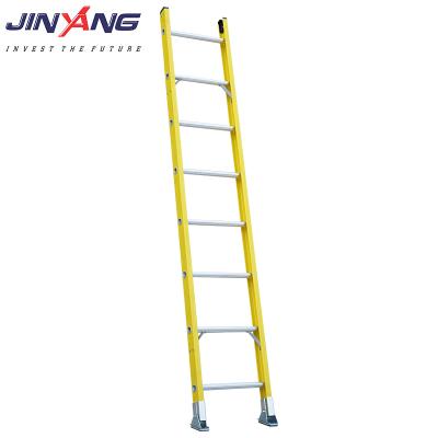 China Folding Ladders JINYANG JY-L-WY08 8-20 STEPS Hot Selling 8 Step D Type South America Single Straight Fiberglass Step Ladder Rung for sale