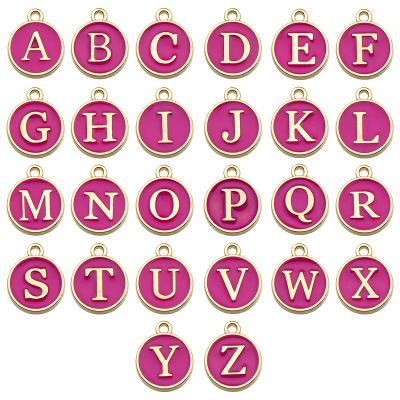 China Other 10 Colors With 26pcs English Alphabet Letter Pendant For Boys And Girls Necklace Bracelet DIY Designer Charms For Bracelet for sale