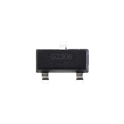 China Original N-channel 20V 6A SOT23-3 standard power MOSFET G2306 smd transistor hualichip integrated circuit IC MOS G2306 for sale