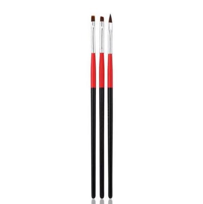 China Soft and Comfortable Nail Pen Brushes 3 Flat and Oblique Tip Nail Painting Pen Drawing Line Color 3 Set Manicure Tools for sale