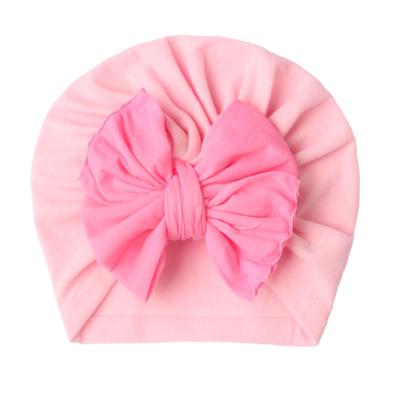 China European and European dobby hat turban hat new baby hat double sleeve butterfly knotted hat newborn children for sale