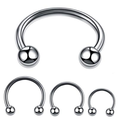 China No Allergy G23 Titanium C Horse Shoes Piercing Ring Tip Cone Eyebrow Stud Ear Stud Body Jewelry Manufacturers Direct for sale