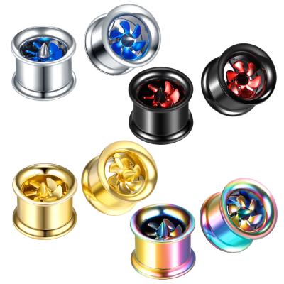 China No Allergy Stainless Steel Ear Tunnel Plugs Windmill Ear Plugs Tunnel Piercing Sofinstagram for sale