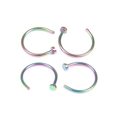 China Nose Ring Piercing Pierced Girl Nostril Girl Soft And Comfortable G23 Titanium Nose Piercing Screw L Punk for sale