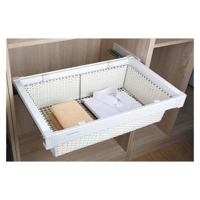 China Traditional Unique Design Hot Sale PVC Aluminum Rattan Storage Basket for sale