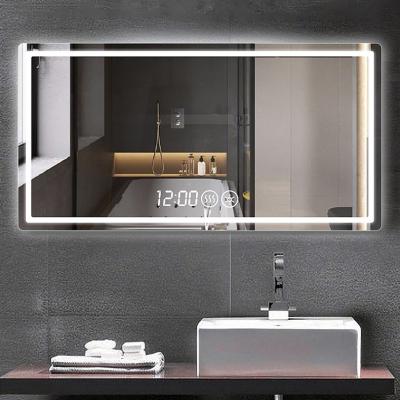 China Daily Magnifying Makeup Sauce Mirror Glass For Bathroom With LED Light Touch Touch Screen for sale