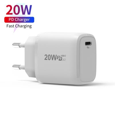 China UniversalÂ   Fast Charging Type-C Fast Charging PD 20W USB C Dual USBC Wall Phone Charger USB Charging QC 3.0 Quick Charger for sale