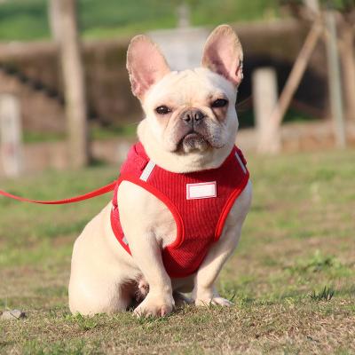 China Viable Manufacturer Corduroy Dog Harness and Leash Wholesale Breathable Soft Reflective Soft Fuzzyard Harness Set for sale