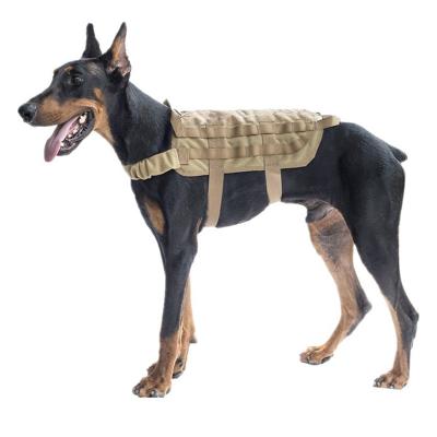 China Stocked Hot Sale 1000D Nylon Tough Dog Harness Otudoor Military Tactical Dog Arm No Pull Dog Harness for sale