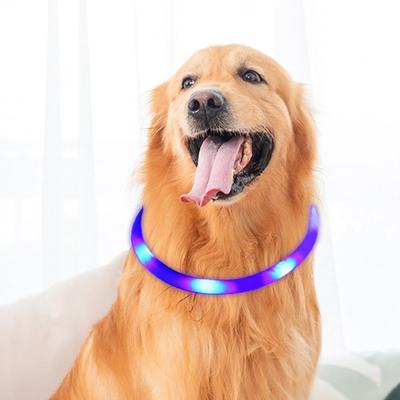 China Wholesale Custom Designer LED Reflective Dog Collar Safety Pet Light Collar For Big Small Dog for sale