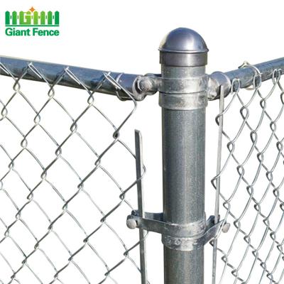 China Fence Mesh Hot Dip Galvanized Zinc Coated Wire Diamond Mesh Farm Chain Link Fence 15m Roll Cyclone for sale