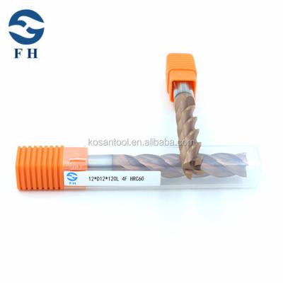 China Thread Tool 12*120L 4F Solid Carbide CNC End Mill Turning Cutters For Steel for sale