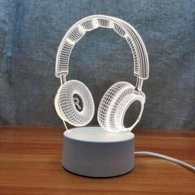 China Modern 3 Multicolor Changing Illusion 3D Night Light 3D Night Light Visual Led Lamp For Kids USB Desk for sale