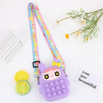 China Wholesale Hot Selling Toy Bag Push Bubble Sensory Popper Toy Reliever Silicone Anxiety Relief Stress Autism Squid Game SILEYN for sale