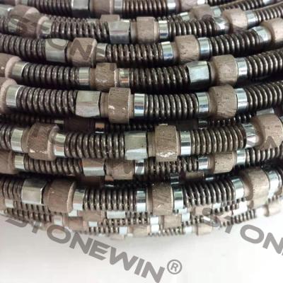 China Mid-stiffness spring coating diamond marble sintered wire saw for marble for sale