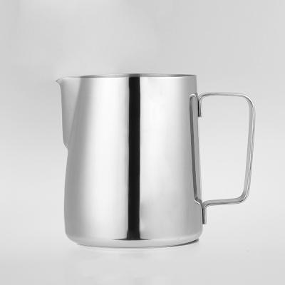 China 350ml Stainless Steel Milk Pot Sustainable Milk Coffee Boiling Pot Latte Frothing Garland Cup for sale