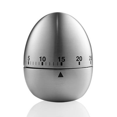 China Viable Mechanical Rotating Egg Kitchen Timer Stainless Steel 60 Minutes Alarm for sale