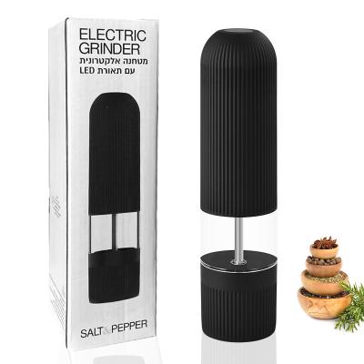 China Battery Operated Salt and Pepper Grinder Set Automatic Refillable Spice Grinder One Hand Button Electric Battery Operated Pepper Grinder for sale