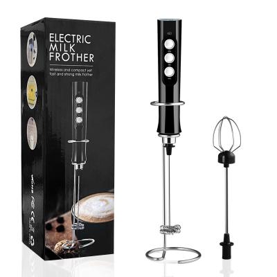 China CLASSIC High Quality Milk Frother with Holder Refillable Milk Frother Handheld Frother Maker with Stainless Cappuccino Frother Maker for sale