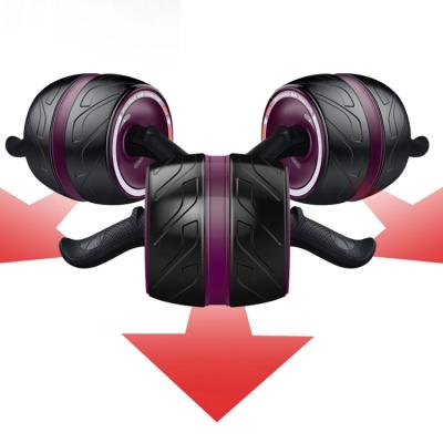 China Comfortable non-slip fitness muscle rolling wheel ab wheel ab roller roller set for sale