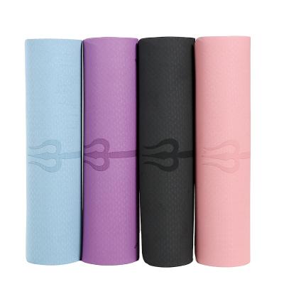 China Yoga Mat Premium Custom Printed Tape Anti-Slip Lightweight Anti-Slip 6mm Anti-Slip Tape Studio Yoga Mat for sale