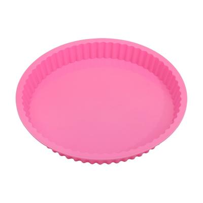 China Viable 10 Inch Silicone Cake Pan Cake Tin Silicone Round Cake Mold Set Non-Stick Molds For Vegetable Pancakes Pizza Crust Omelet for sale