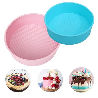 China Sustainable Silicone Cake Molds 10 Inch Round Round Silicone Cake Tins Pan BPA Free Non-Stick Bakeware Set Cake Mold Pastry Baking Tray for sale