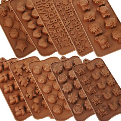 China Viable Wholesale Silicone Candy Mold Food Grade Silicone Ice Mold Non-Stick BPA Free Free Chocolate Mold Decorations Cake Tools For Baking for sale