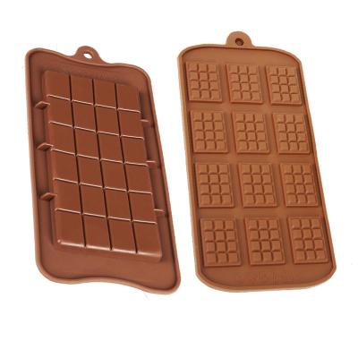 China Viable Wholesale Food Grade Silicone Break Apart Slim Chocolate Molds Mini Chocolate Bar Tray Engery Bar Silicone Mold for sale