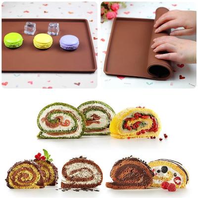 China Sustainable Log Silicone Baking Tray Cake Mat Jelly Roll Pan Baking Tray Cake Mold for sale