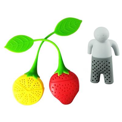 China Innovative Viable Loose Strawberry Strawberry Tea Strawberry Tea Strainer Silicone Tea Strainer Silicone Tea Strainer Drinking Lemon Filter for sale