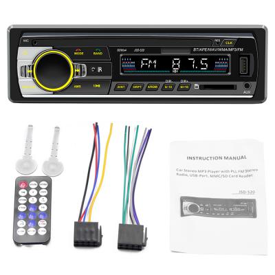 China Newest Factory Price Colorful Lights 1DIN Car Radio Stereo MP3 Player With DAB Function BT/FM/USB/AUX Car Audio Car Stereo for sale