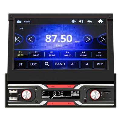 China Factory Price 7 Inch Retractable Screen Stereo With FM AM Function Car MP5 Player BT Mirror Link RDS For Universal for sale