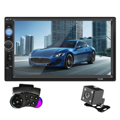 China Universal Factory Price 7 Inch Touch Screen 2 Din Multimedia DVD Player Stereo Monitor Car Radio With Camera for sale