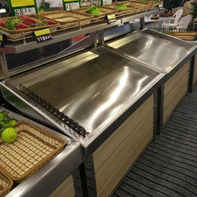 China Customized Single Sided Metal Vegetable Drying Rack For Supermarket Stainless Steel Vegetable Rack for sale