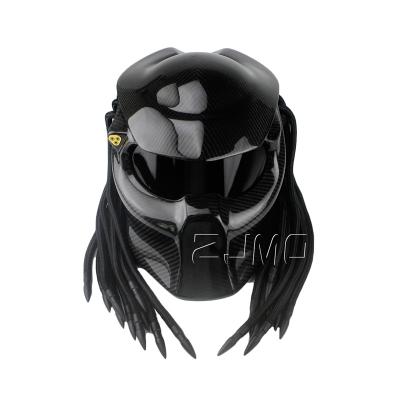 China Carbon Fiber For Carbon Fiber Motorcycle Helmet Full Face Iron Soldier Man Helmet With Predatory Safety Certification for sale