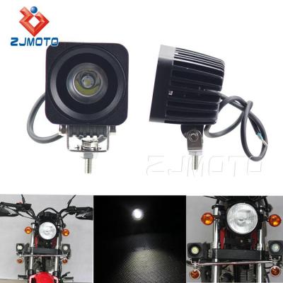 China Universal Motorcycle Square H7 LED Headlight Diecast Aluminum Housing Fog Lights For Dirt Bike ATV SUV Offroad for sale