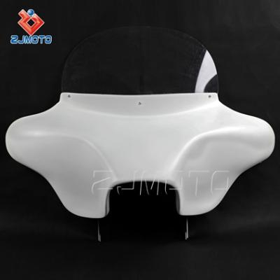 China ZJMOTO Newest Durable High Quality Motorcycle Front Batwing Fairing For Harley Road King 94 White for sale