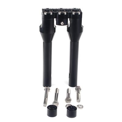 China Motorcycle One Piece Top Clamp Motocross Style Handlebars Black Anodized 27.5*14*5.5cm for sale