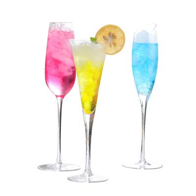 China No Home Uses Lead Free Crystal Champagne Glasses Hand Blown Champagne Flute Glass Goblet Wine for sale