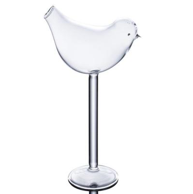 China Wholesales Modern Small Bird Shaped Crystal Wine Glass Cup Creative Cocktail Glasses Drinking Glass for sale